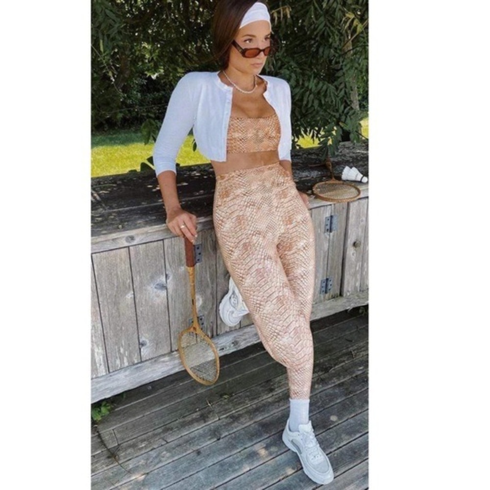 WeWoreWhat Snakeskin High-Waist Legging